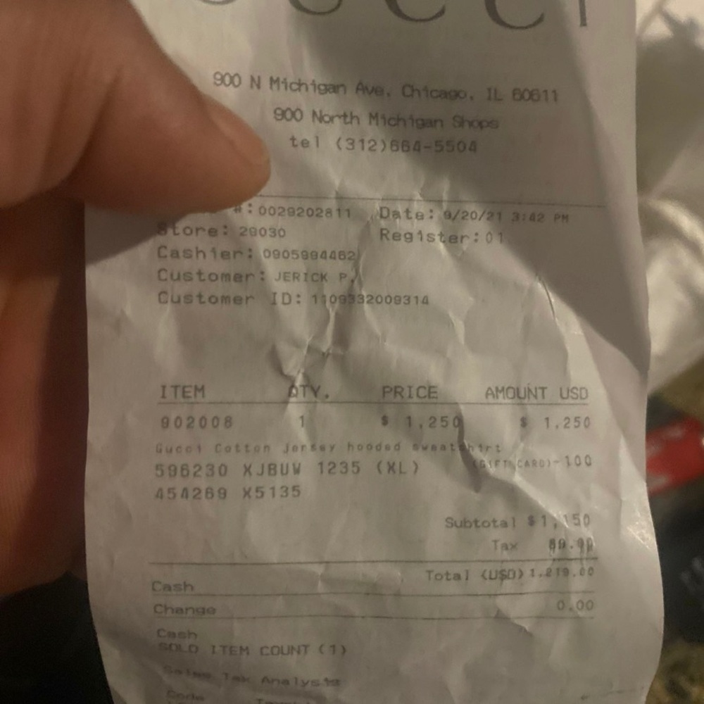 Gucci jacket xl fits like large - Picture 2 of 2